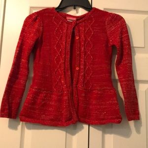 Girls cherry red Cardigan